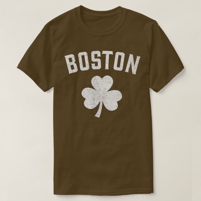 T-shirt Jour de la Saint Patrick de Boston shamrock de jou (Design devant)