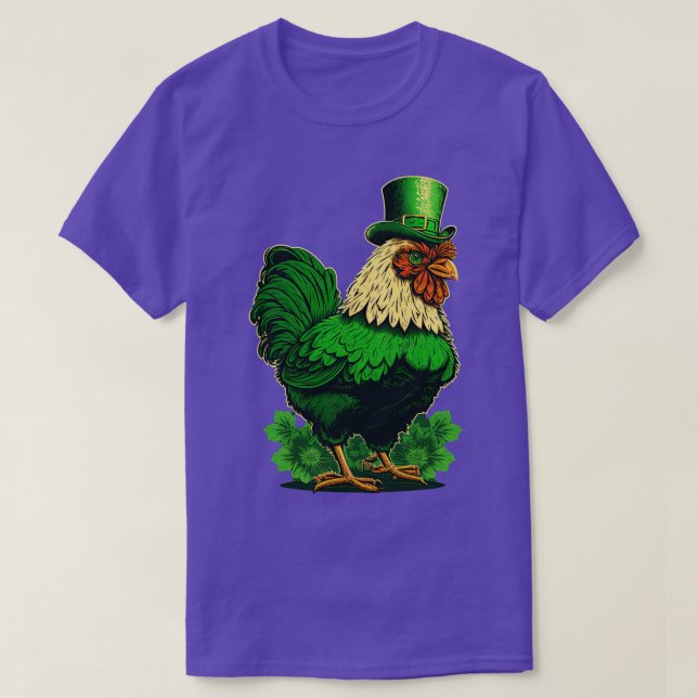 T-shirt Jour de la Saint Patrick de poulet 2 (Design devant)