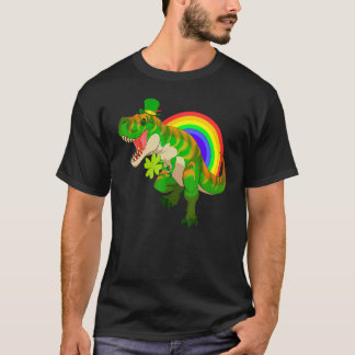 T-shirt Jour de la Saint Patrick Dinosaur Irish Green T-Re