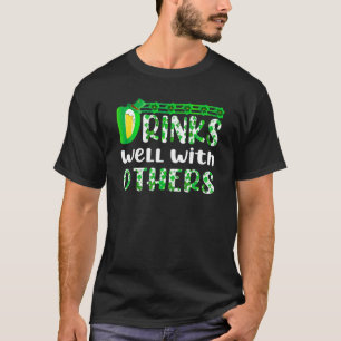 T-shirt Jour de la Saint Patrick Drôle Boire Bien Avec Ot