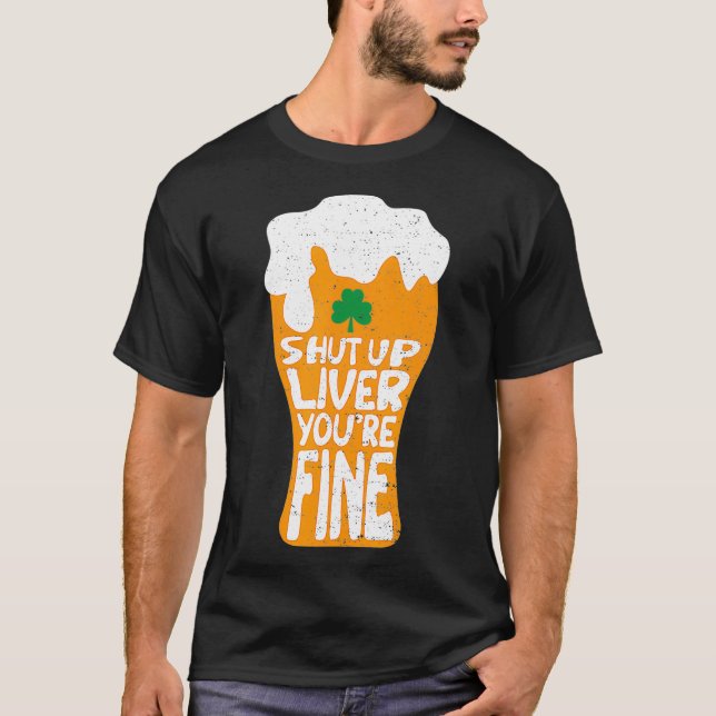 T-shirt Jour de la Saint Patrick drôle Cadeaux de boisson  (Devant)