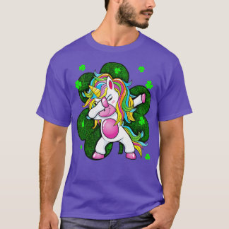 T-shirt Jour de la Saint Patrick Femmes - Dabbing Unicorn 