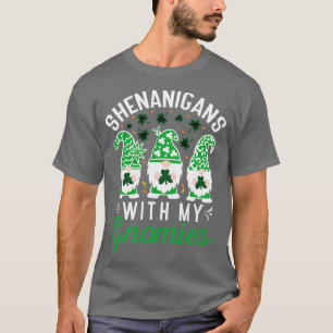 T-shirt Jour de la Saint Patrick Gnome Shamrock shenanigan