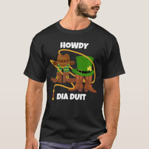 T-shirt Jour de la Saint Patrick HOWDY DIA DUIT Cowboy