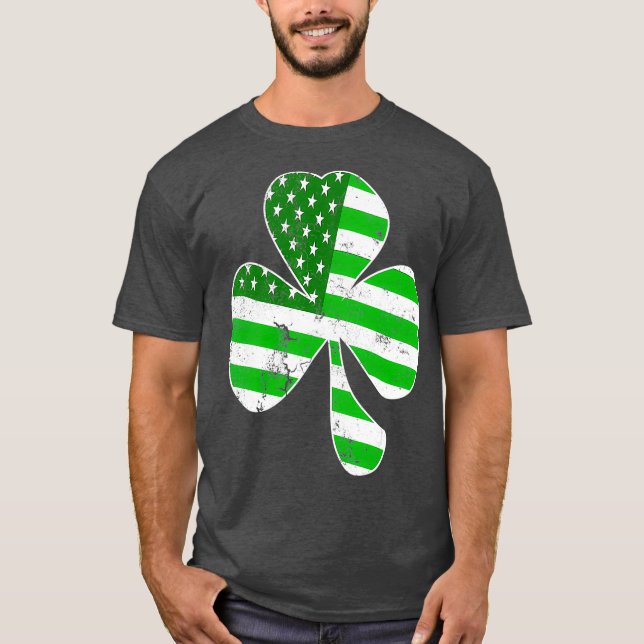 T-shirt Jour de la Saint Patrick irlandais Shamrock améric (Devant)