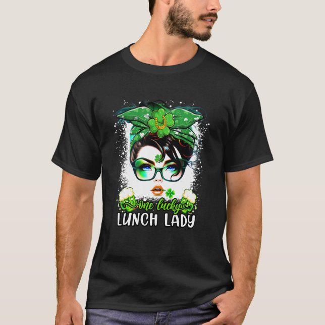 T-shirt Jour de la Saint Patrick irlandais Un Lucky Lunch  (Devant)