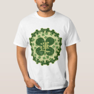 T-shirt Jour de la Saint Patrick Kanji Shamrocks en détres