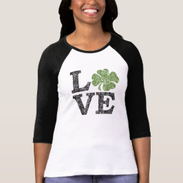 T-shirt Jour de la Saint Patrick LOVE avec shamrock