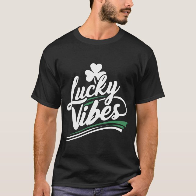 T-shirt Jour de la Saint Patrick Lucky Vibes (Devant)