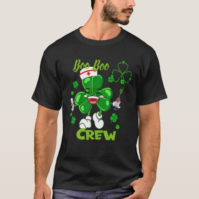 T-shirt Jour de la Saint Patrick Nurse Boo Boo Cadeau (Devant)