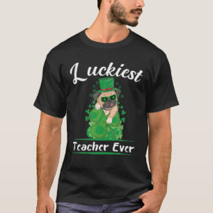 T-shirt Jour de la Saint Patrick Pajama Luckiest enseignan