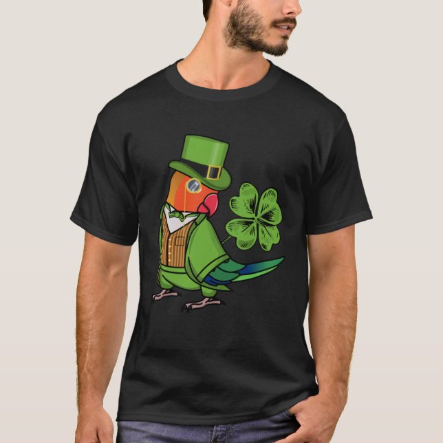 T-shirt Jour de la Saint Patrick Parrot I Fischers Lovebir (Devant)