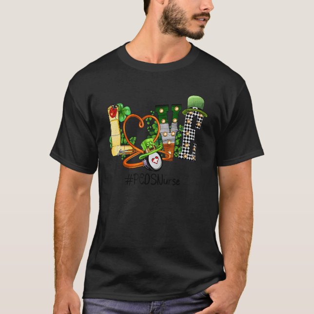 T-shirt Jour de la Saint Patrick Peds Nurse Shamrock Irish (Devant)