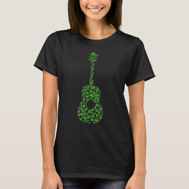 T-shirt Jour de la Saint Patrick Shamrock classique musiqu (Devant)