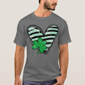 T-shirt Jour de la Saint Patrick Shamrock du coeur