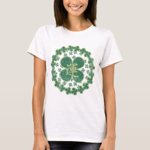 T-shirt Jour de la Saint Patrick Shamrock Kanji désorganis