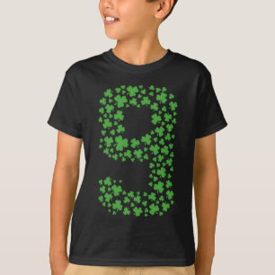 T-shirt Jour de la Saint Patrick Shamrock vert 9 ans Garço