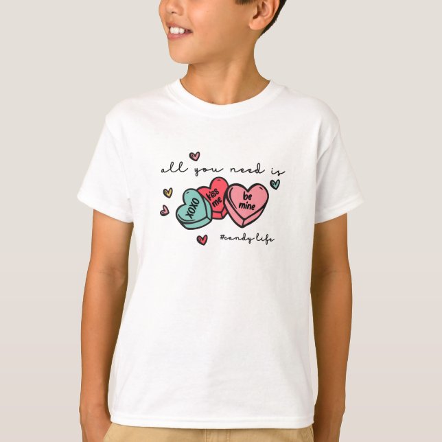T-shirt Jour de la Saint Valentin pour les enfants (Devant)