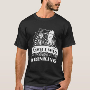 T-shirt Jour de la St Patrick Hommes Irlandais Je Buvais