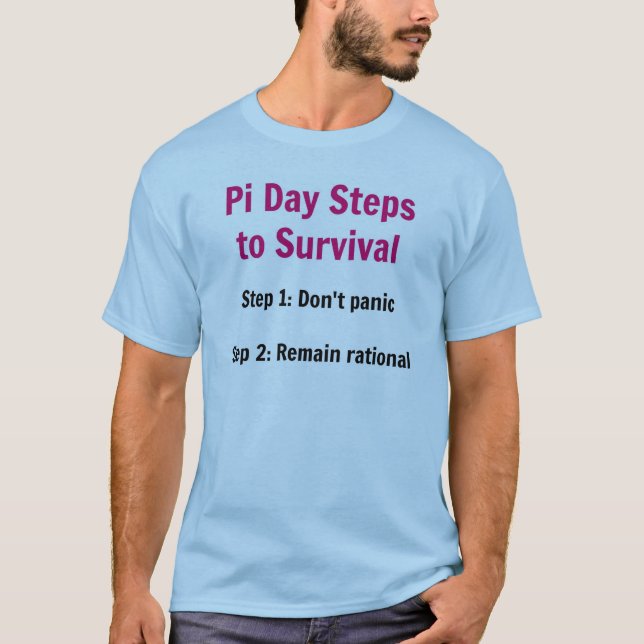 T-shirt Jour de la survie pi (Devant)