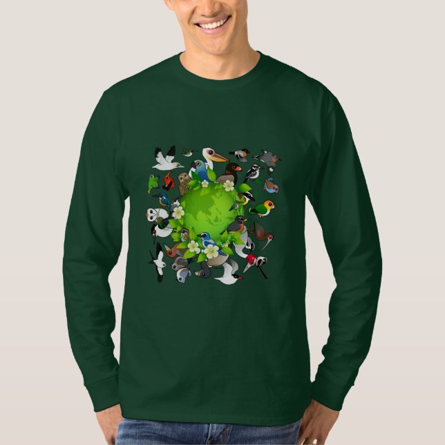 T-shirt Jour de la terre de Birdorable (Devant)