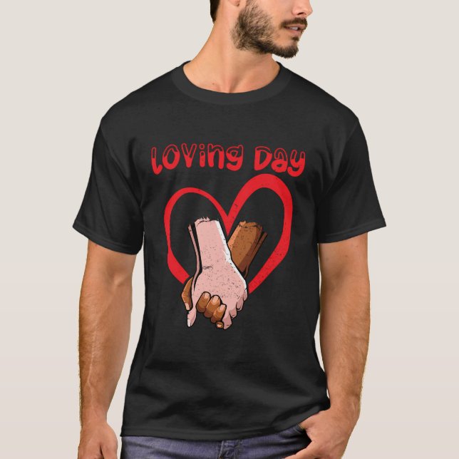T-shirt Jour De L'Amour 12 Juin Mariage Interracial (Devant)