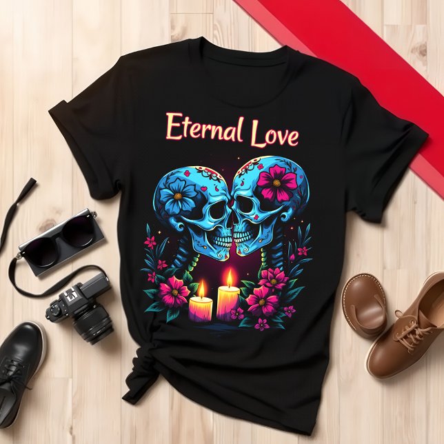 T-shirt Jour de l'amour éternel mort avec deux visages de  (Créateur téléchargé)