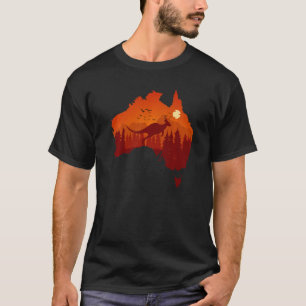 T-shirt Jour de l'Australie Drapeau de la carte australie