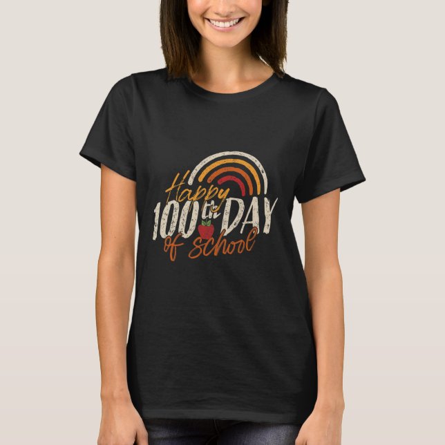 T-shirt Jour De L'École 2025 Enseignant 100 Jours De L'Éco (Devant)