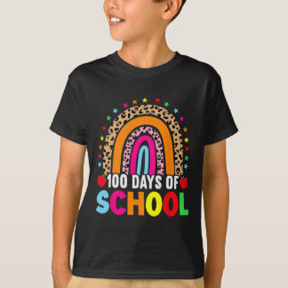 T-shirt Jour De L'École Enseignants 100 Jours Arc En Ciel 