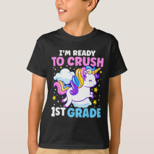 T-shirt Jour de l'école Je suis prêt à écraser Unicorn 1èr