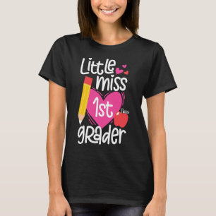 T-shirt Jour De L'École Petite Miss 1ère Filles De Grande