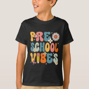 T-shirt Jour De L'École Vibes D'École Préscolaire Retour À