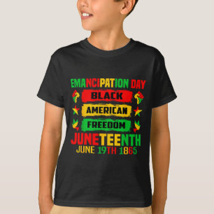T-shirt Jour de l'émancipation Juneteenth noir 19 juin 186