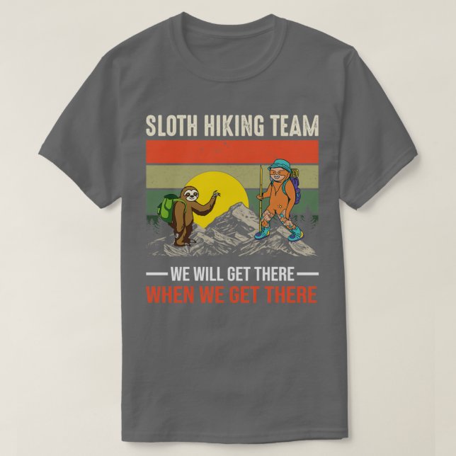 T-shirt Jour de l'équipe de Randonnée de Sloth Secourt de  (Design devant)