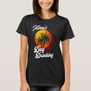 T-shirt Jour de l'Illinois Boire Retro Beach Summer Family