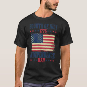T-shirt Jour de l'Indépendance, 4 juillet 1776 Drapeau amé