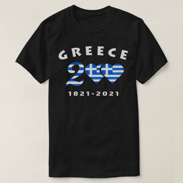 T-shirt Jour de l'indépendance de la Grèce Bic du 200ème a (Design devant)