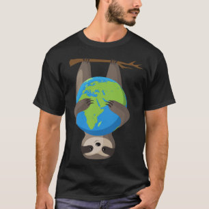T-shirt Jour de l'terre Love The Earth Sloth Environmental