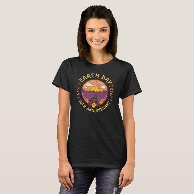 T-shirt Jour de l'terre rétro 2020 50e anniversaire les an (Devant entier)