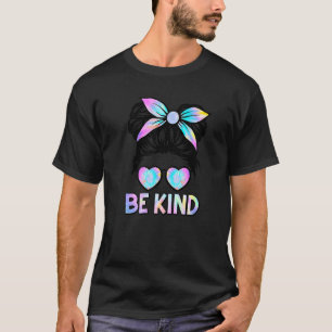 T-shirt Jour de l'Unité Orange Kids Tie Dye Messy Bun Be K