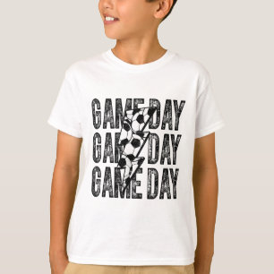 T-shirt Jour de match de football éclair Soccer maman papa