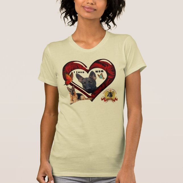T-shirt Jour de mères de berger allemand (Devant)