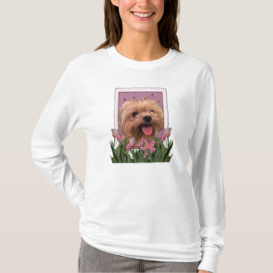 T-shirt Jour de mères - tulipes roses - Morkie - de