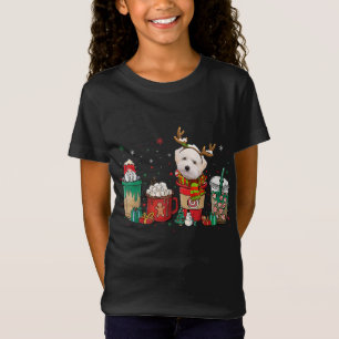T-Shirt Jour de Noël du chien de Maltipoo de Noël Café Pyj