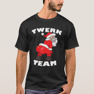 T-shirt Jour de Noël du Père Noël en Masque Twerk
