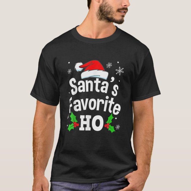 T-shirt Jour de Noël du pyjama pour adultes malicieux (Devant)