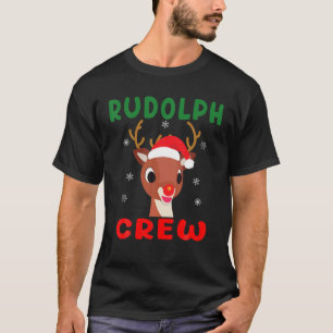T-shirt Jour de Noël Rudolph Famille d'équipage Correspo