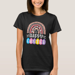 T-shirt Jour de Pâques Arc-en-ciel Lapin de Pâques Joyeux