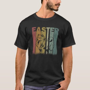 T-shirt Jour de Pâques Eskimo Chien Retro Graphisme Easte
